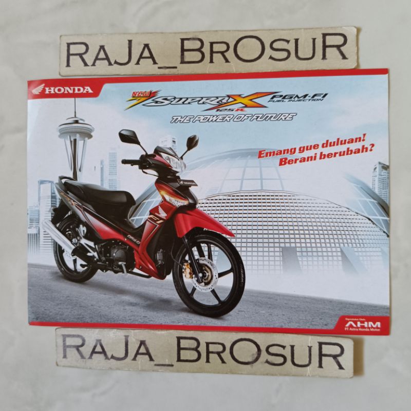 Poster brosur katalog flyer mini Honda Supra X 125R/Supra X 125 R PGM FI Injeksi 2009