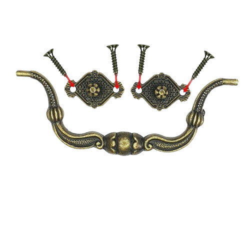 Handle Hendel Handel Gagang Tarikan Pintu Laci Lemari Vintage Antik Klasik