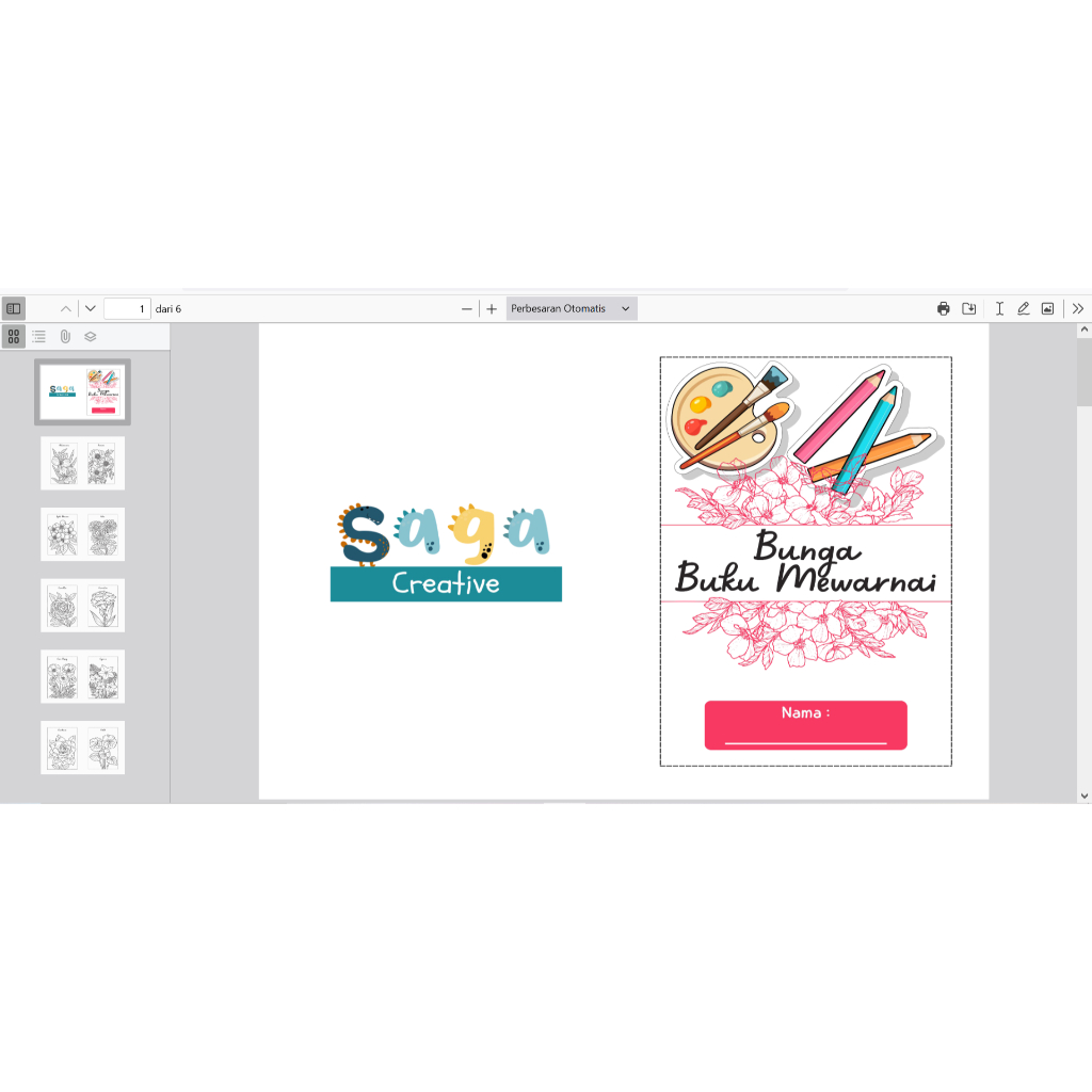 

BUKU MEWARNAI BUNGA SIMPEL SIAP CETAK