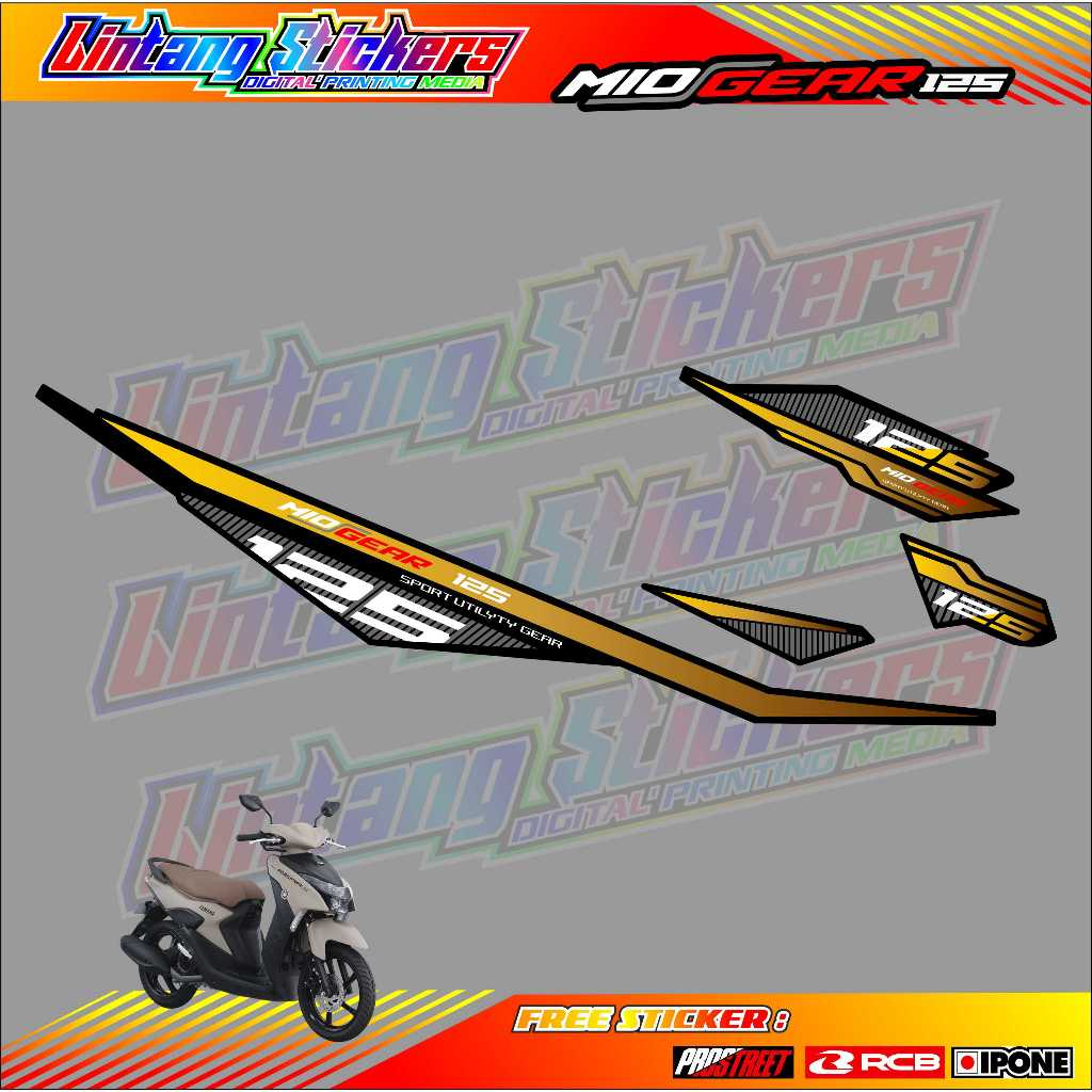 STRIPING VARIASI YAMAHA MIO GEAR 125 / STICKER LIST VARIASI MOTOR MIO GEAR 125
