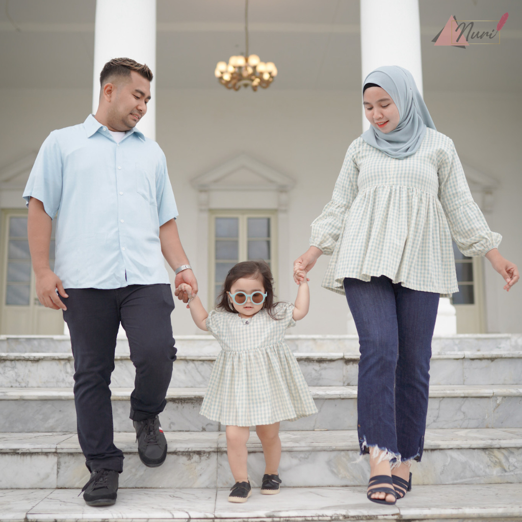 NURIARIYA | Dalea Baju Couple Keluarga | Atasan Kemeja Blouse Simple Casual