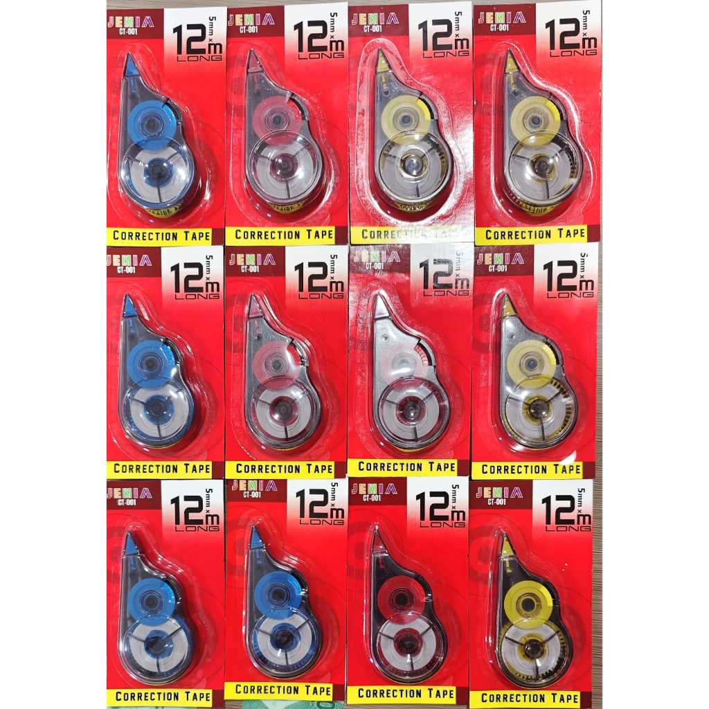 

JENIA correction tape 12 meter murah 1 pcs, tipe x kering murah