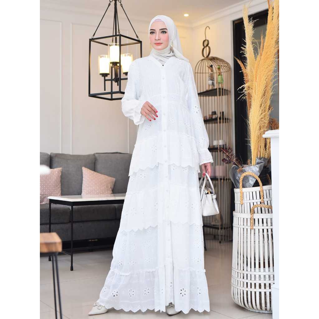 Venia - Pakaian Import Wanita Muslim Katun Bolong Full Furing