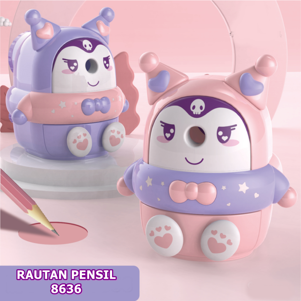 

MYSTYLE RAUTAN PENSIL PUTAR ANTI MACET OTOMATIS MENGELUARKAN PATAHAN PENSIL SERUTAN PENSIL SHARPENER 8636 KARAKTER KUROMI