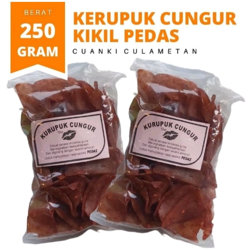 

KERUPUK CUNGUR ATAU KIKIL MENTAH [ RASA PEDAS