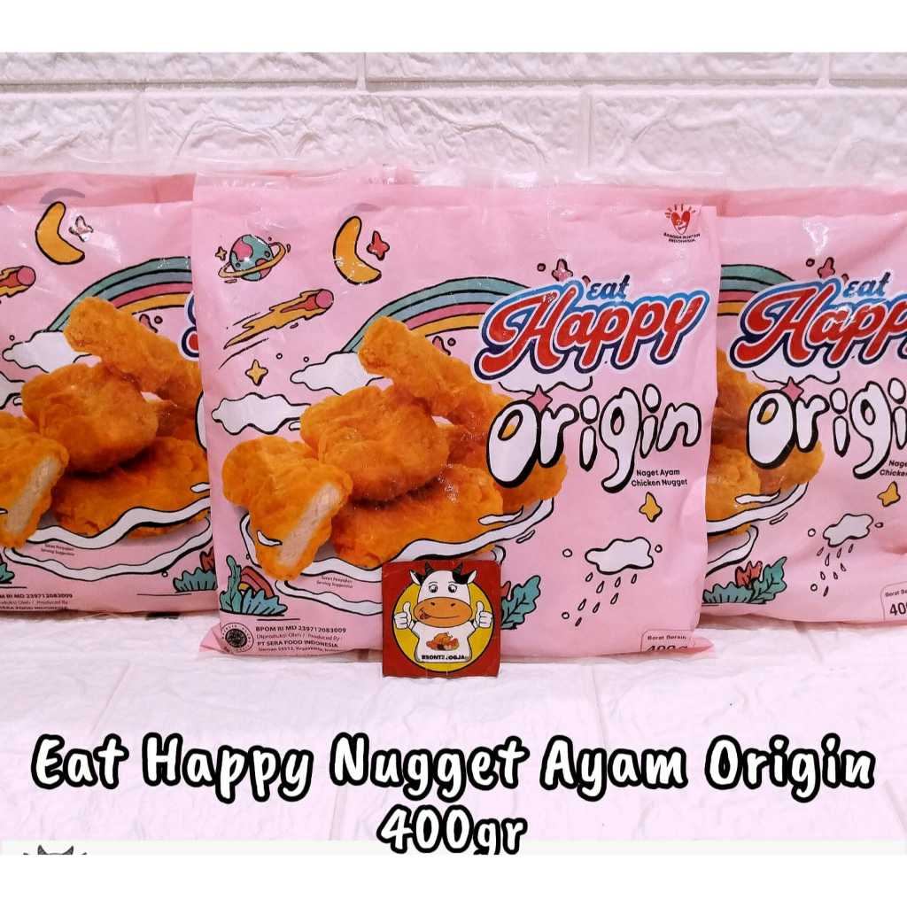 

EAT HAPPY ORIGIN 400GR-NUGGET ORIGINAL-FROZEN FOOD-BRONTZ JOGJA