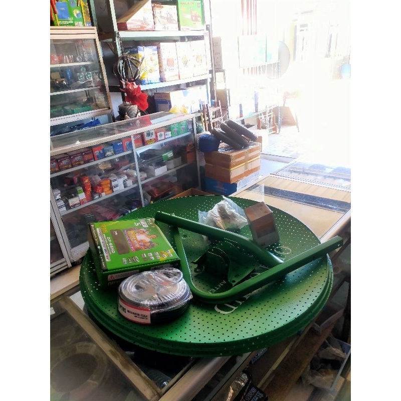 Parabola Optus 60cm full set lengkap dengan Digital Satelit Receiver Optus OP 66HD