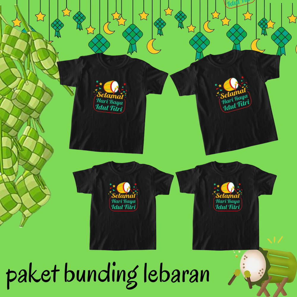 PAKET SET KELUARGA COUPLE / KAOS LEBARAN / KAOS ISUL FITRI COUPLE SATU KELUARGA