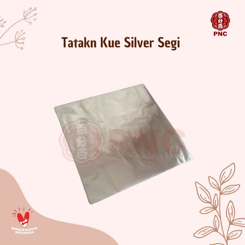Tatakan Kue Silver Segi/Alas kue Silver/ Alas Cake Ultah/Alas kue/ Tatakan kue Cake / Tatakan kue Al