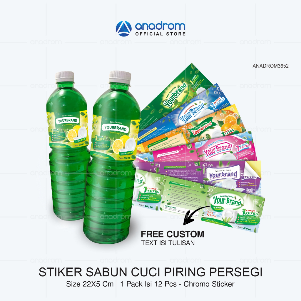 

Sticker Kemasan Botol Sabun Cuci Piring Persegi Panjang | Sticker Label Kemasan Botol Sabun Cuci Piring | Sticker Label Kemasan Botol Sabun Cuci Piring Custom Nama Brand |Anadrom 3652