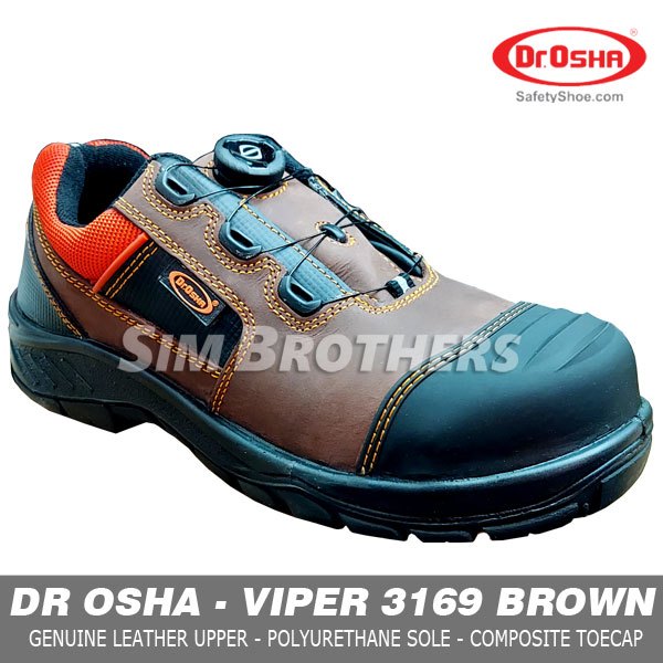 Dr Osha Viper 3169 Brown Sepatu Safety Shoes Original