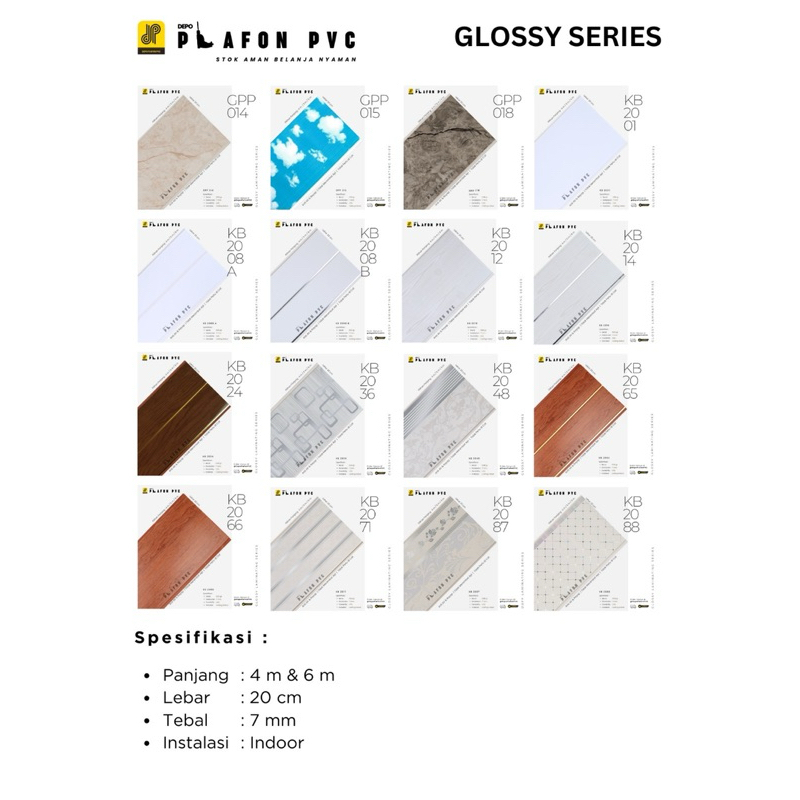 Plafon PVC Glossy Series (Golden Plafon)