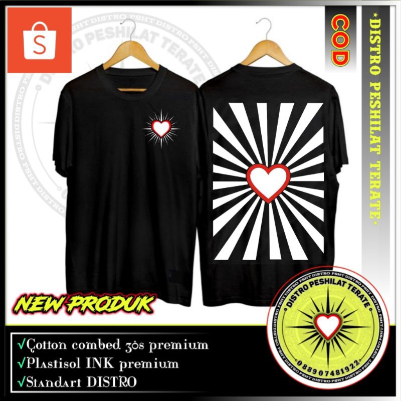 KAOS PSHT FULL HATI BERSINAR - KAOS PSHT TERBARU