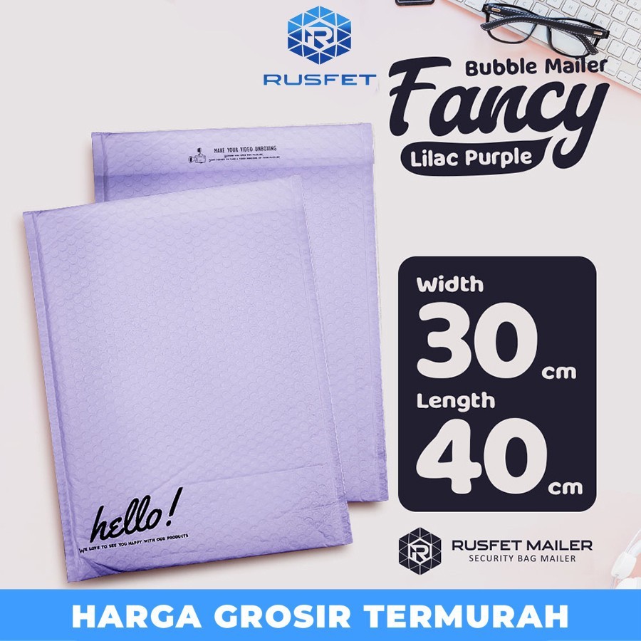 

AMPLOP BUBBLE MURAH | BUBBLE MAILER MURAH | LIGHT PURPLE 30X40CM