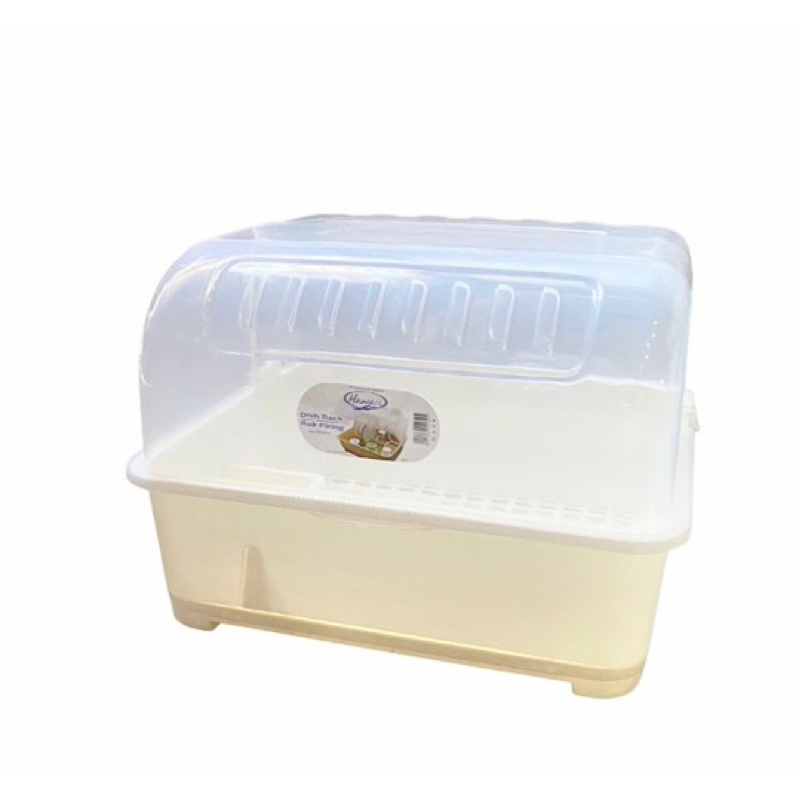 ORLONA Dish Rack - Rak Piring dengan Tutup