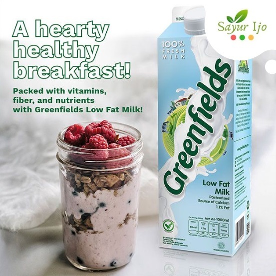 

Greenfields FRESH MILK LOW FAT 1 Liter Susu Rendah Lemak Pasteurisasi