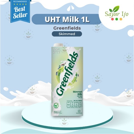 

Greenfields Susu UHT Skimmed Milk 1 Liter Fresh Skim Milk Sapi Segar