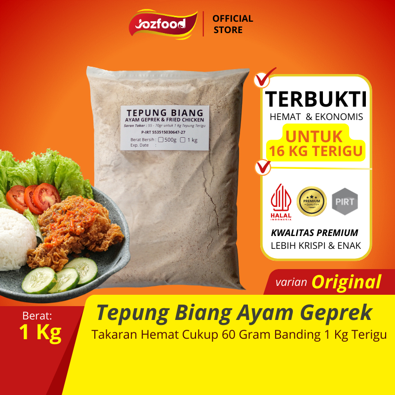 

Tepung Biang Bumbu Ayam Geprek Crispy 1 Kg