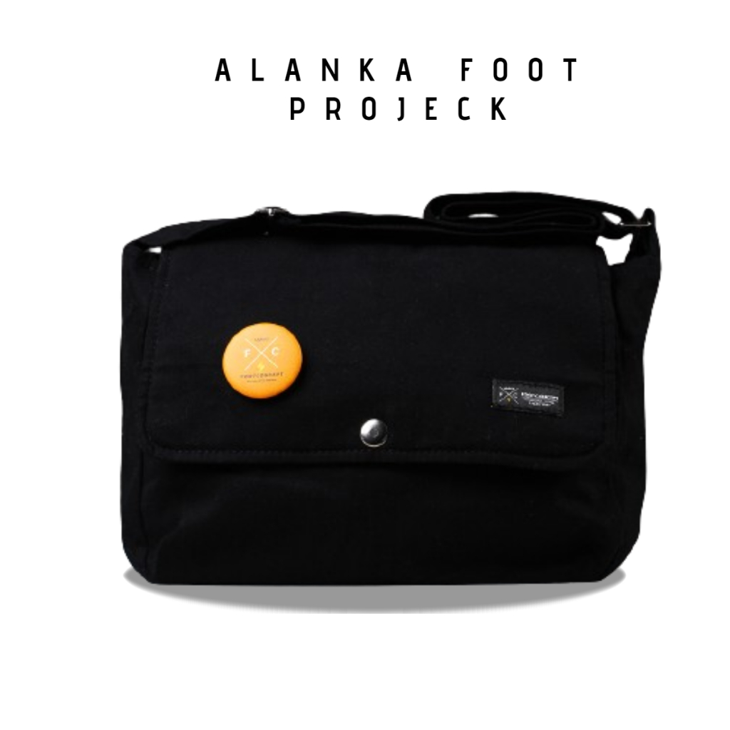 Allanka foot projeck - TAS SELEMPANG Sling Bag Pria Wanita Bahan Canvas Premium Tas cewek cowok Unis