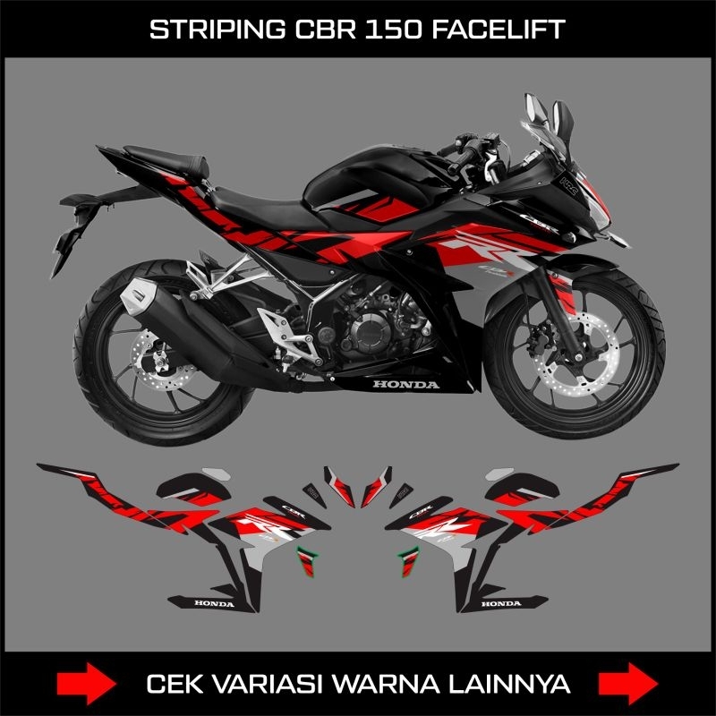 Striping CBR 150 R Facelift Livery Fireblade / Stiker Motor Honda Cbr 150R Facelift
