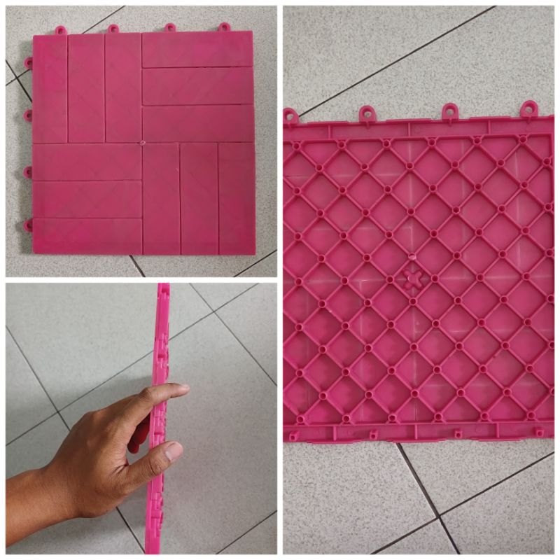 Decking Tile PVC/PP 30x30 cm Lantai PVC Bongkar Pasang Viral