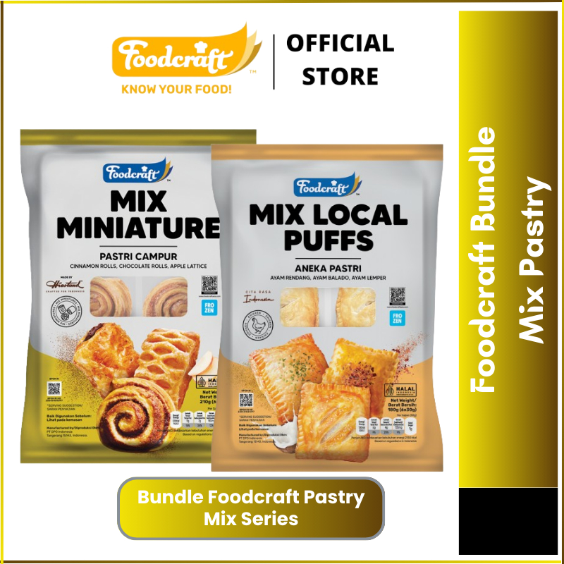 

(Bundle) Foodcraft Pastry Bakery Cake Mix Series Mix Miniature X Mix Local Puffs Pastri Bakeri Kue Campur Cita Rasa Otentik Kualitas Global