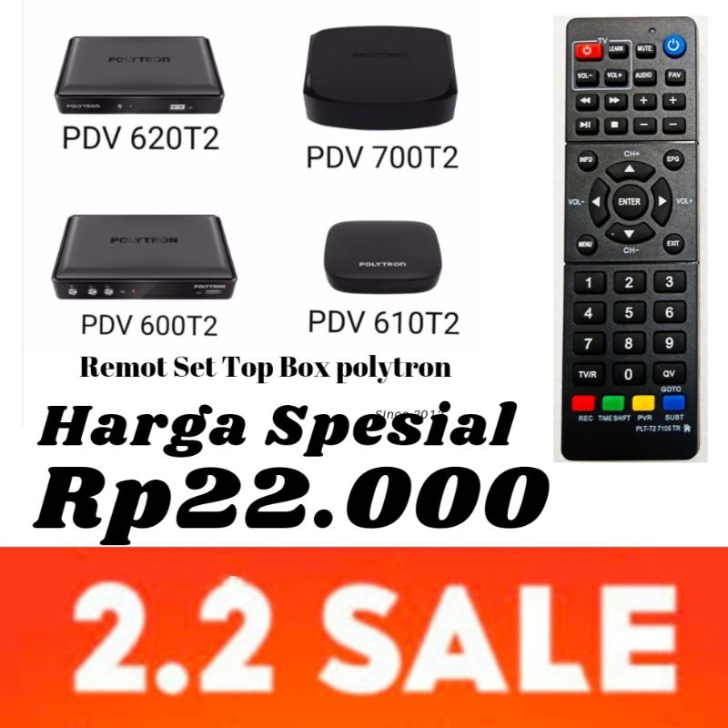 Remot set top box polytron pdv 600t2 pdv 610t2 620t2 700t2 709t2