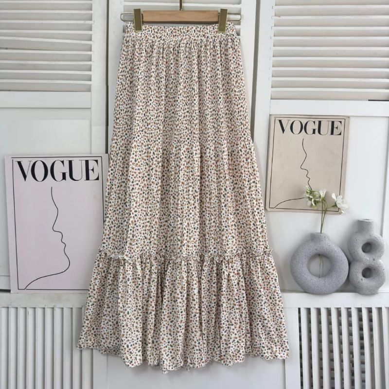 ROK PLISKET PAYUNG MOTIF BUNGA aster HYGET PREMIUM/ROK PLISKET DAISY BUNGA HYGET PREMIUM/ROK DAILY K