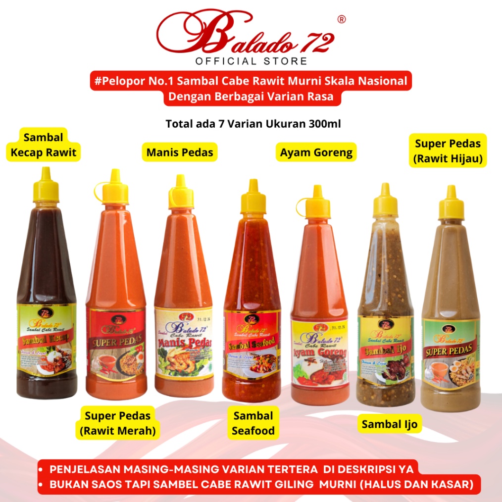 

KODE K24J Sambal Cabe Rawit Balado 72 Super Pedas 3 ml