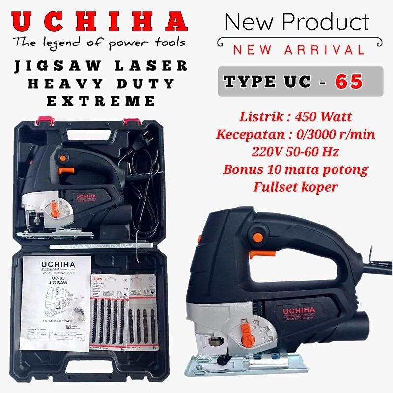 MESIN Jigsaw Gergaji Kayu Potong Triplek KAYU BESI UCHIHA 65 MM Jig Saw Blade 10pcs/set