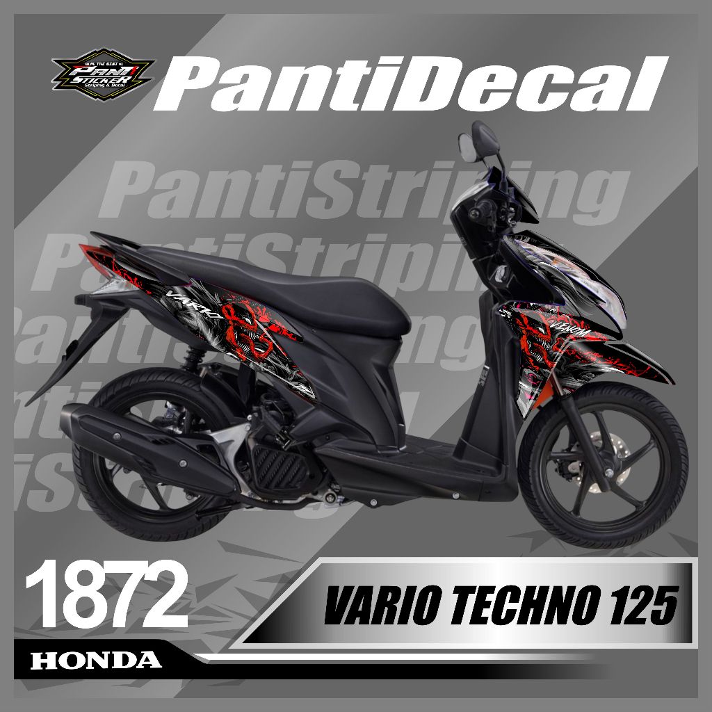 Stiker Decal Honda Vario Techno 125 Old/Lama Desain Venom Terbaru- skotlet motor decal vari techno F