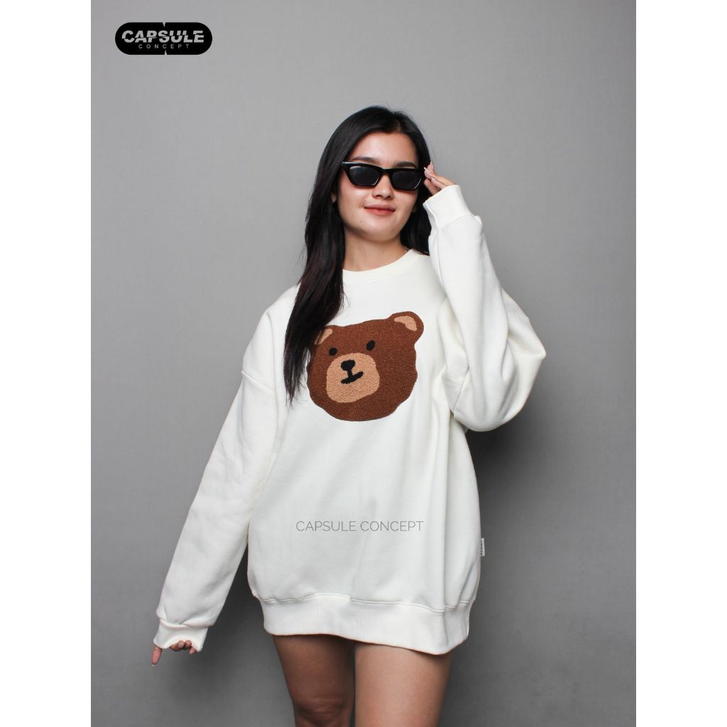 Ambler Korea Boucle Bear Sweater