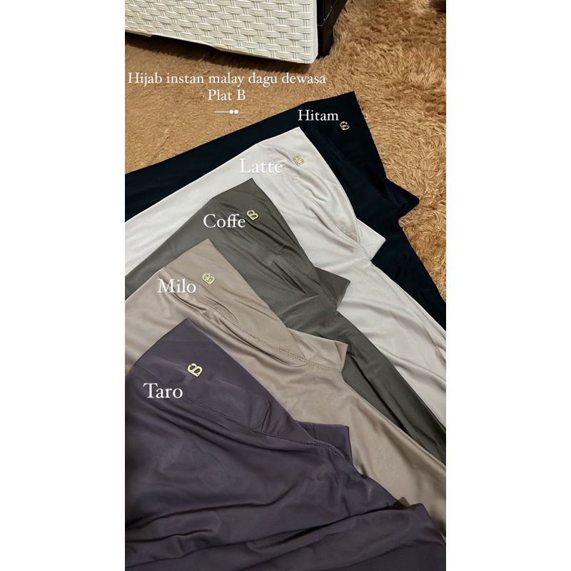 HIJAB INSTAN MALAY DAGU DEWASA plat B (button)