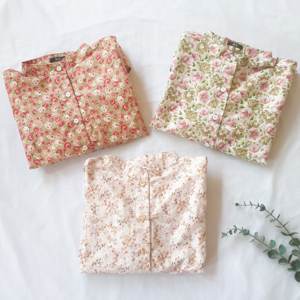 Atasan Kemeja Shirt Wanita Katun Jepang Premium Flanel Lengan Panjang