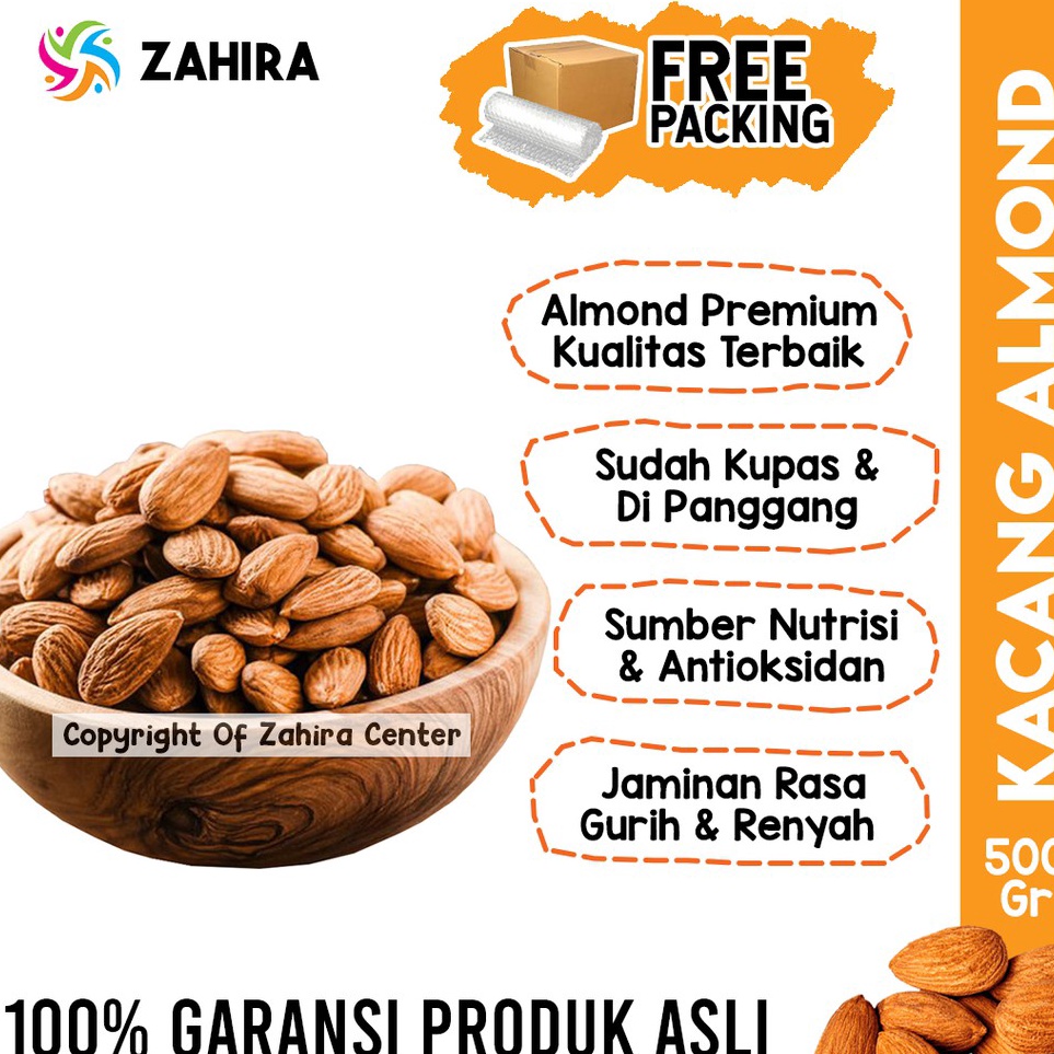 

KODE P48T KACANG ALMOND Organik Roasted 5Gr Panggang Kupas Matang Tinggal Makan Untuk MPASI Booster Busui
