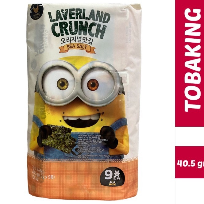 

KODE R89B MANJUN Laverland Crunch Seaweed Sea Salt Rumput Laut Nori 9 pax