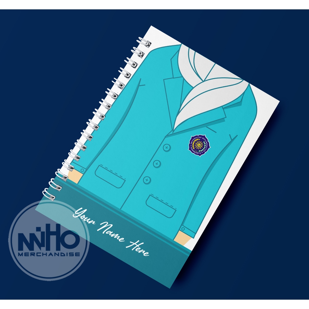 

NOTEBOOK BUKU CUSTOM JAS ALMAMATER UNIVERSITAS MUHAMMADIYAH SURAKARTA (UMS) Kertas HVS / Hardcover / 60 lembar / Bergaris