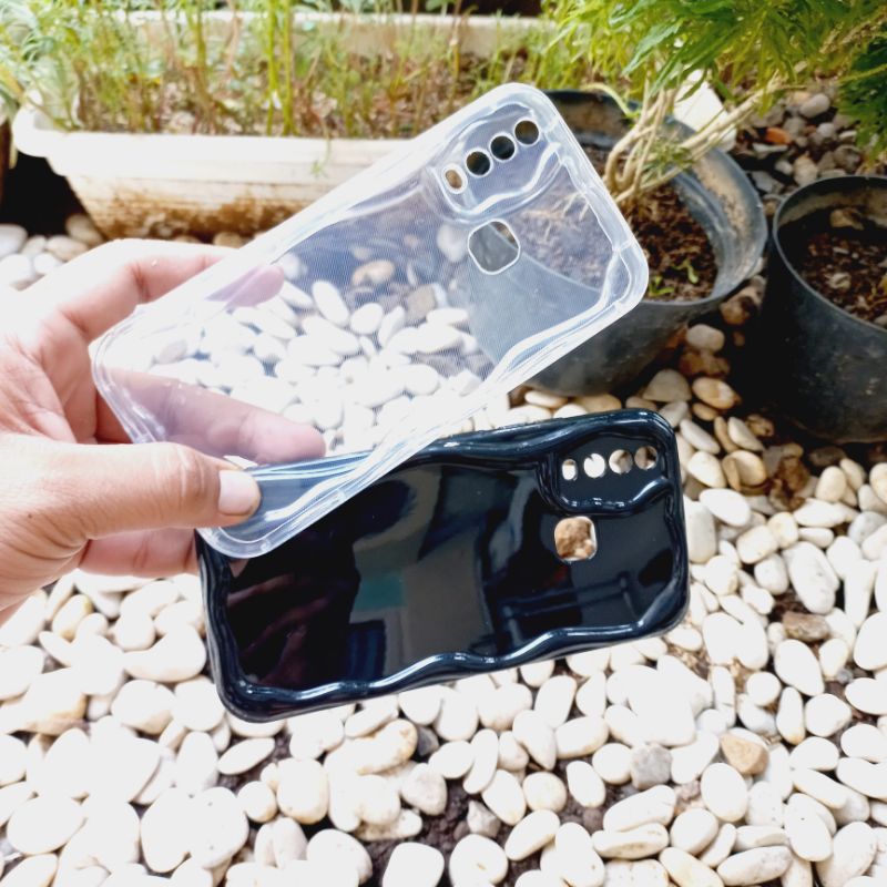 Case Vivo 1901 1902 1904 1906 2007 Softcase Oval Black Transparan Vivo Y11 Y12 Y15 Y17 Y12i