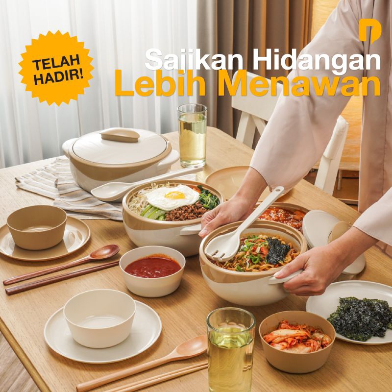 Wadah Saji Plastik Ivory 14 Pcs Set Tempat Makanan Estetik