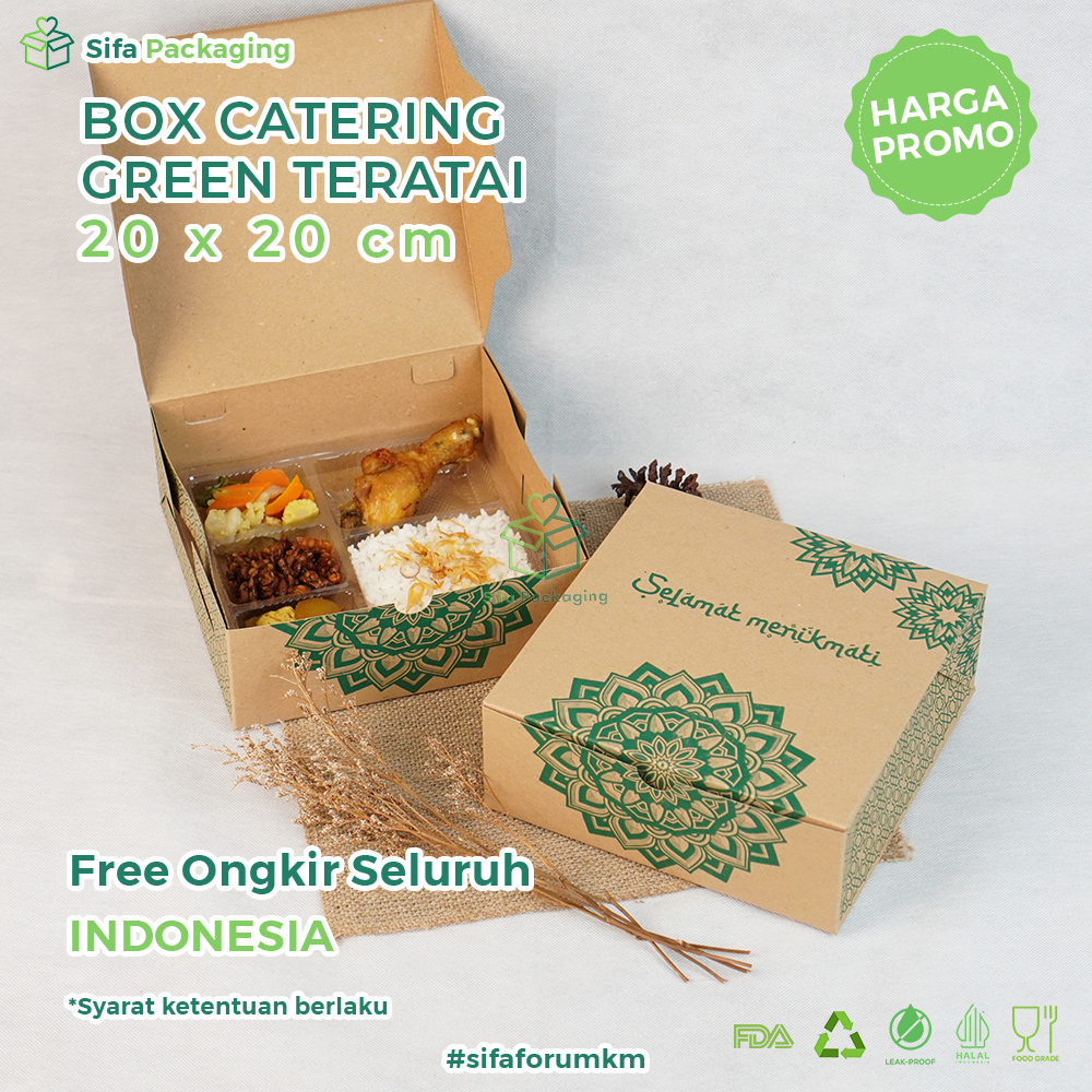 

Dus Nasi 20X20 Kraft Bahan 310 GSM Motif Teratai Kotak Nasi Katering Paper Lunch Box Dus Bolu Kue
