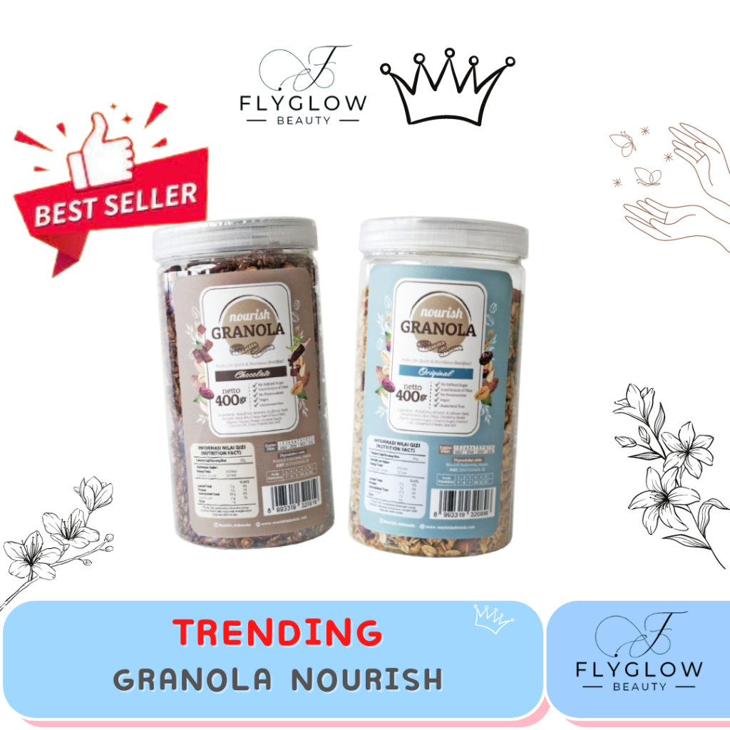 

(BEST SELLER) GRANOLA NOURSIH CHOCOLATE | GRANOLA ORIGINAL uk 400gr MAKANAN SEHAT SEREAL SEHAT MAKANAN DIET SEREAL DIET OAT GRANOLA VIRAL GRANOLA MURAH