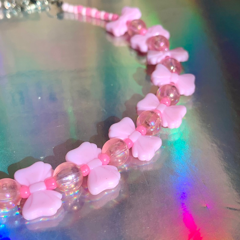 Barbie Beads Inspired Necklace - Clara Nutcracker - Kalung barbie pink pita bow pearl