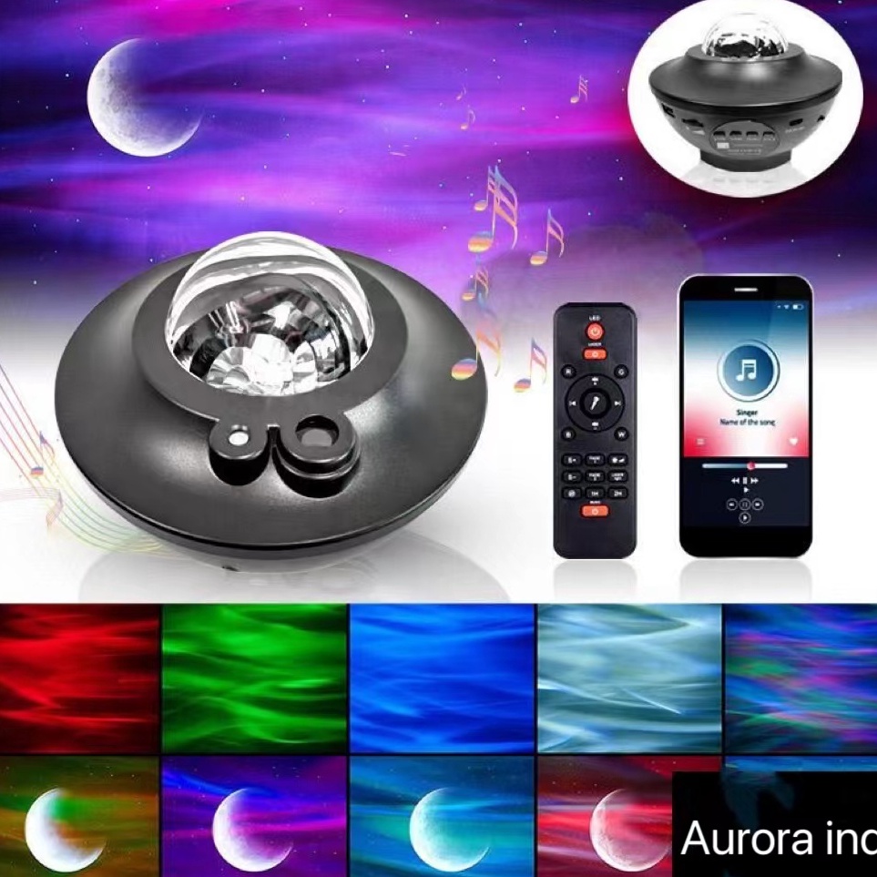 ART F55K Proyektor lampu Dengan Speaker Langit Malam Bintang 2in1 Galaxy Nebula Lamp Starry Projecto