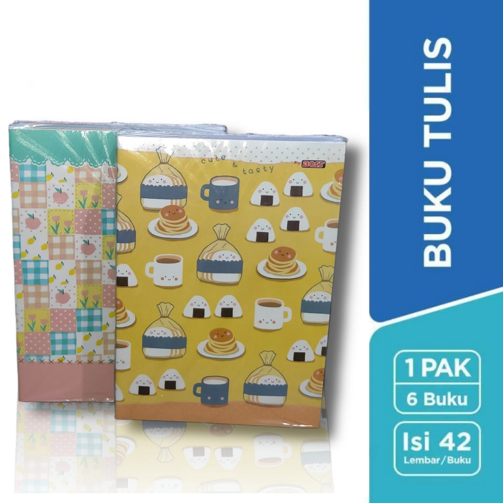 BUKU TULIS BIG BOSS 42 LEMBAR 1 PACK ISI 6 BUKU