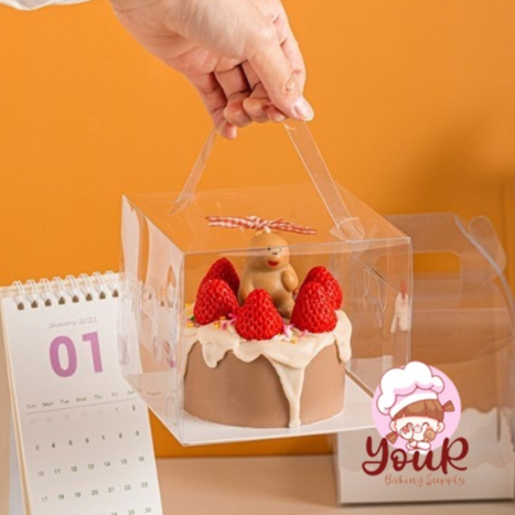 

Box Kue Mika Transparan / Kotak Kue Mika / Cake Box Korean / Transparan PET - YourBakingSupply
