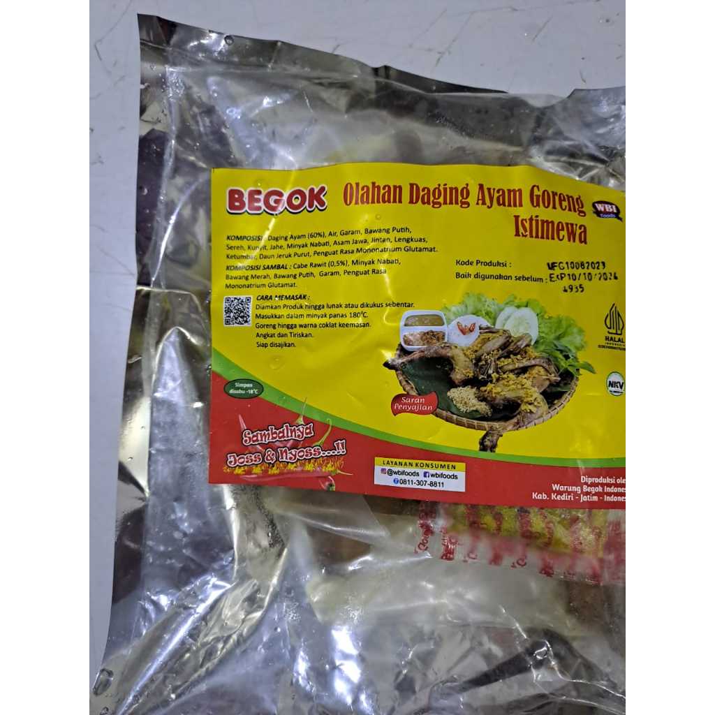 

Ayam Goreng Istimewa 400 Gr "Begok