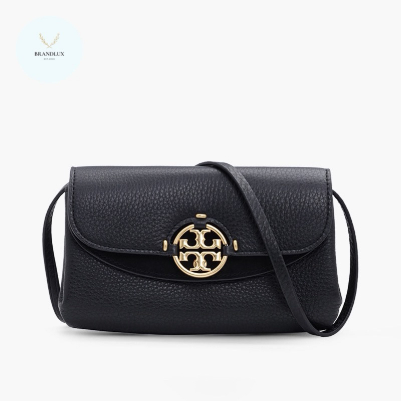TORY BURCH Miller Crossbody Wallet in Black