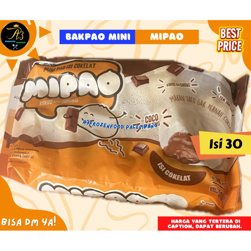 

Mini Pao cokelat | Mipao kukus atau goreng | Bakpao | A3 Frozenfood palembang