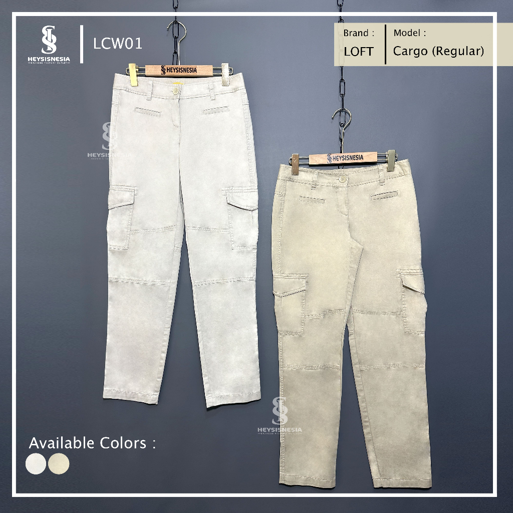 LOFT WOMAN PANTS CARGO | CELANA BAHAN CHINO CARGO WANITA | CELANA BAHAN WANITA JUMBO | CLW02