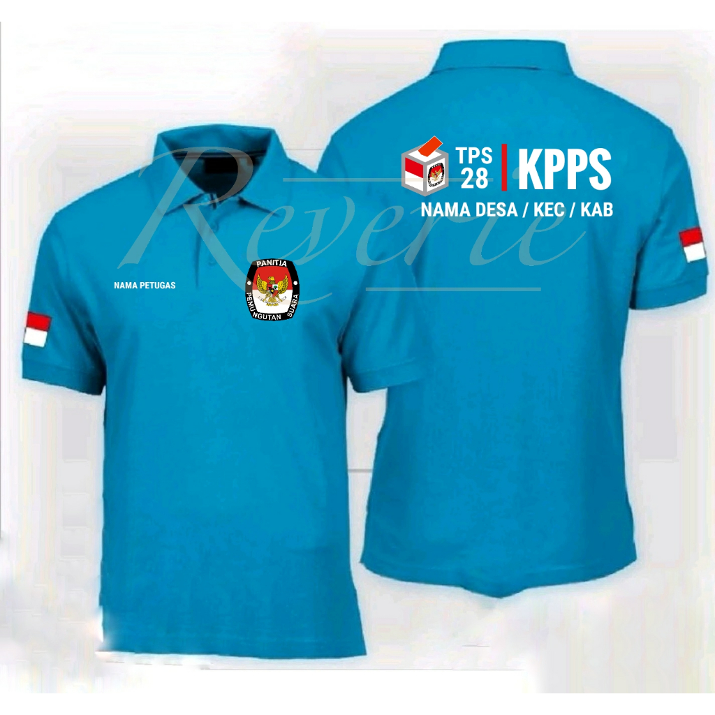 FREE NAMA BAJU KERAH SERAGAM K-PPS PANITIA PEMUNGUTAN SUARA PILPRES BAWASLU KPU PEMILU 2024